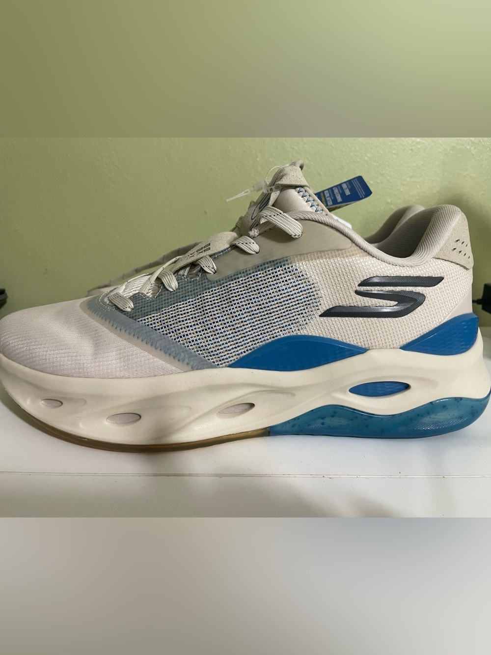Skechers SKX Float Men's Athletic Shoes Size 14 White Blue Goodyear Rubber Sole - Picture 6 of 12